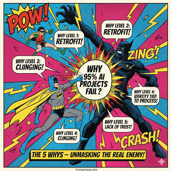 Two crime fighting vigilantes knocking out the shadow of failure on AI projects.